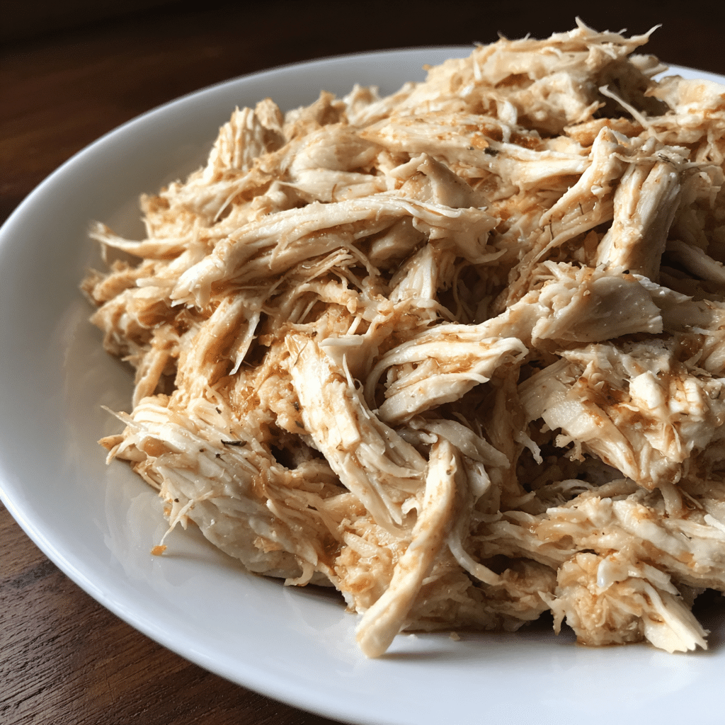 Poulet effiloché à la mijoteuse