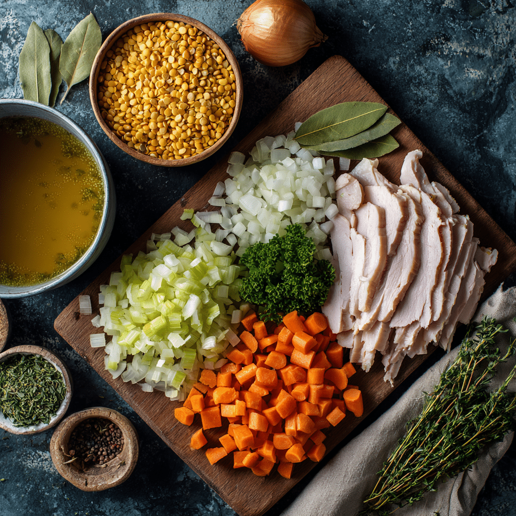 ingrédients soupe aux pois à l'ancienne mijoteuse