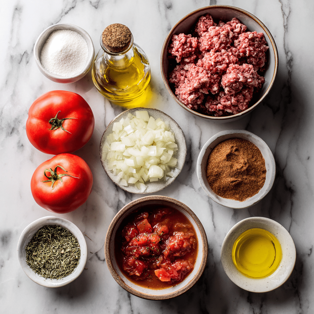 ingrédients pour sauce à spaghetti à la mijoteuse