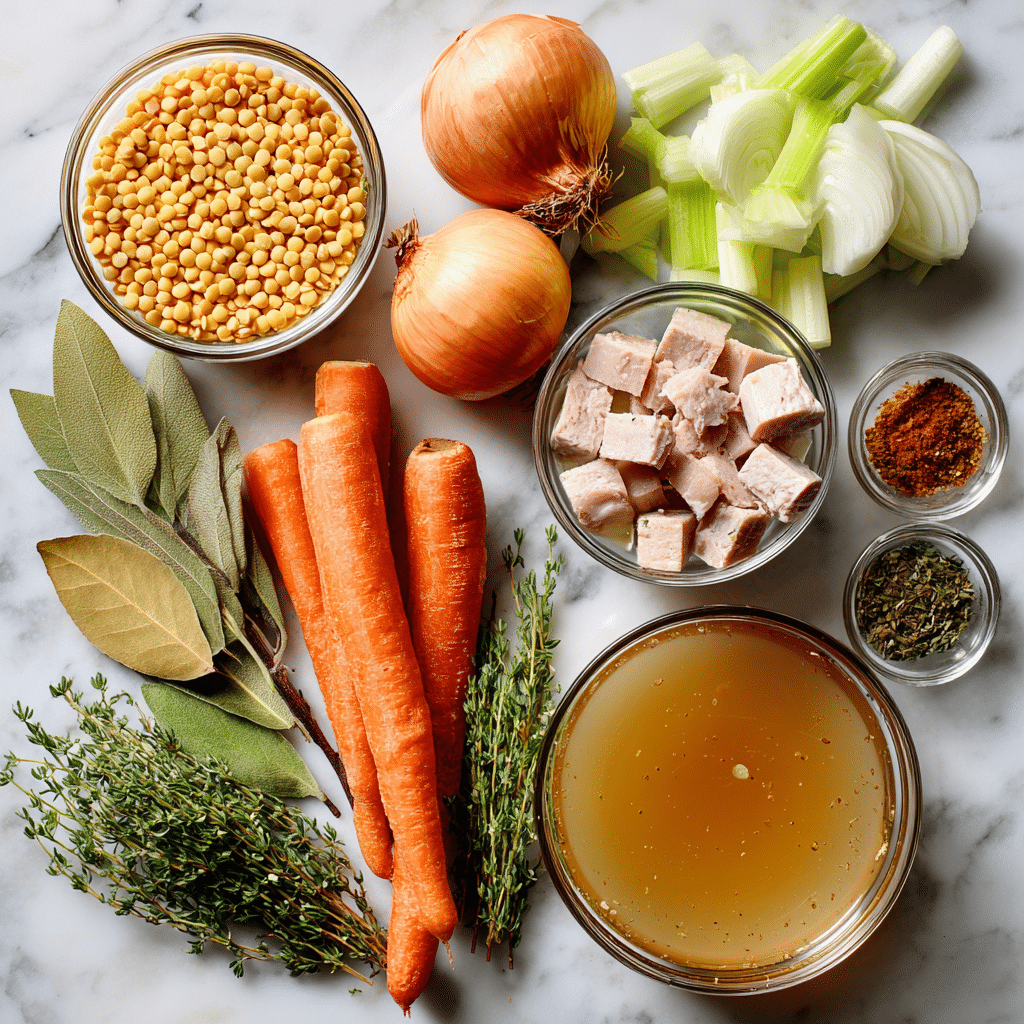 Ingrédients soupe aux pois mijoteuse	