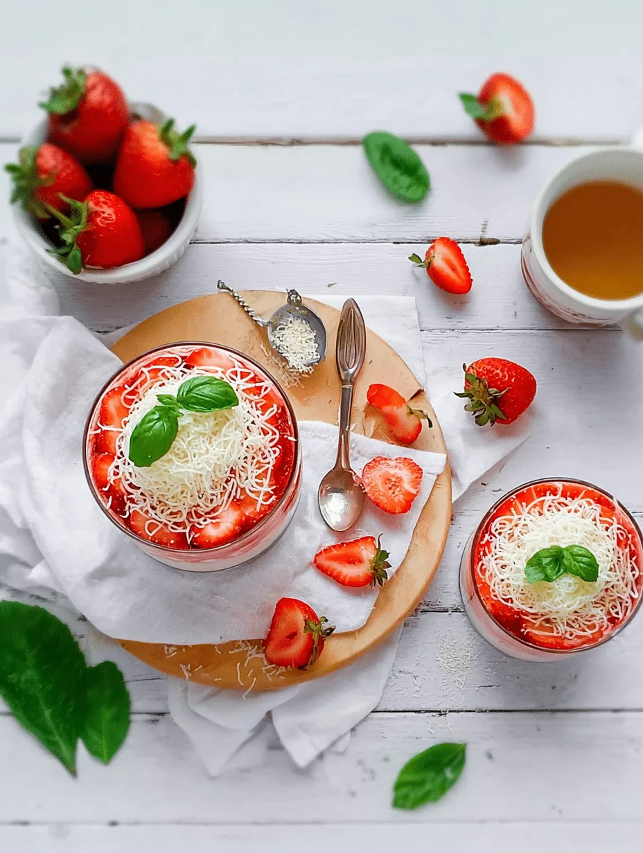 Spaghettieis dessert en verrine