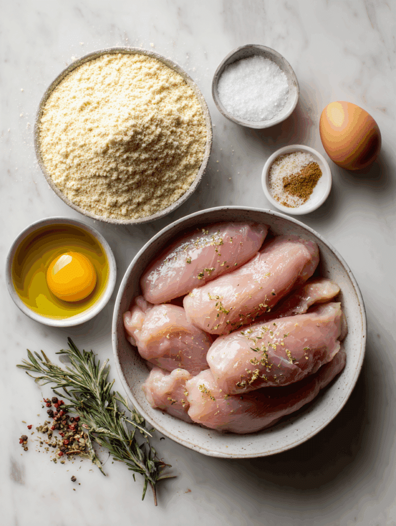 ingrédients pour filets de poulet à l’airfryer