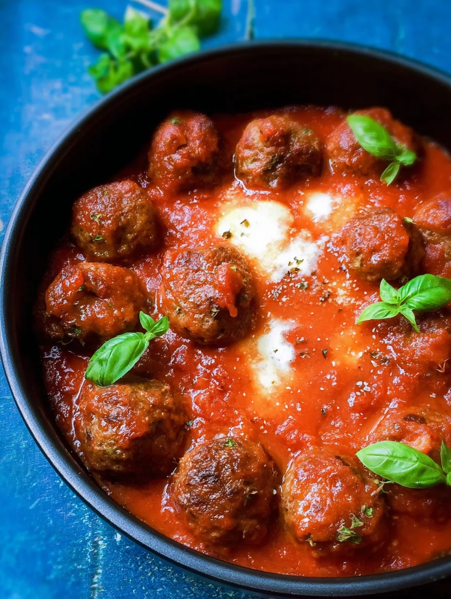 Boulettes de viande en sauce tomate au four