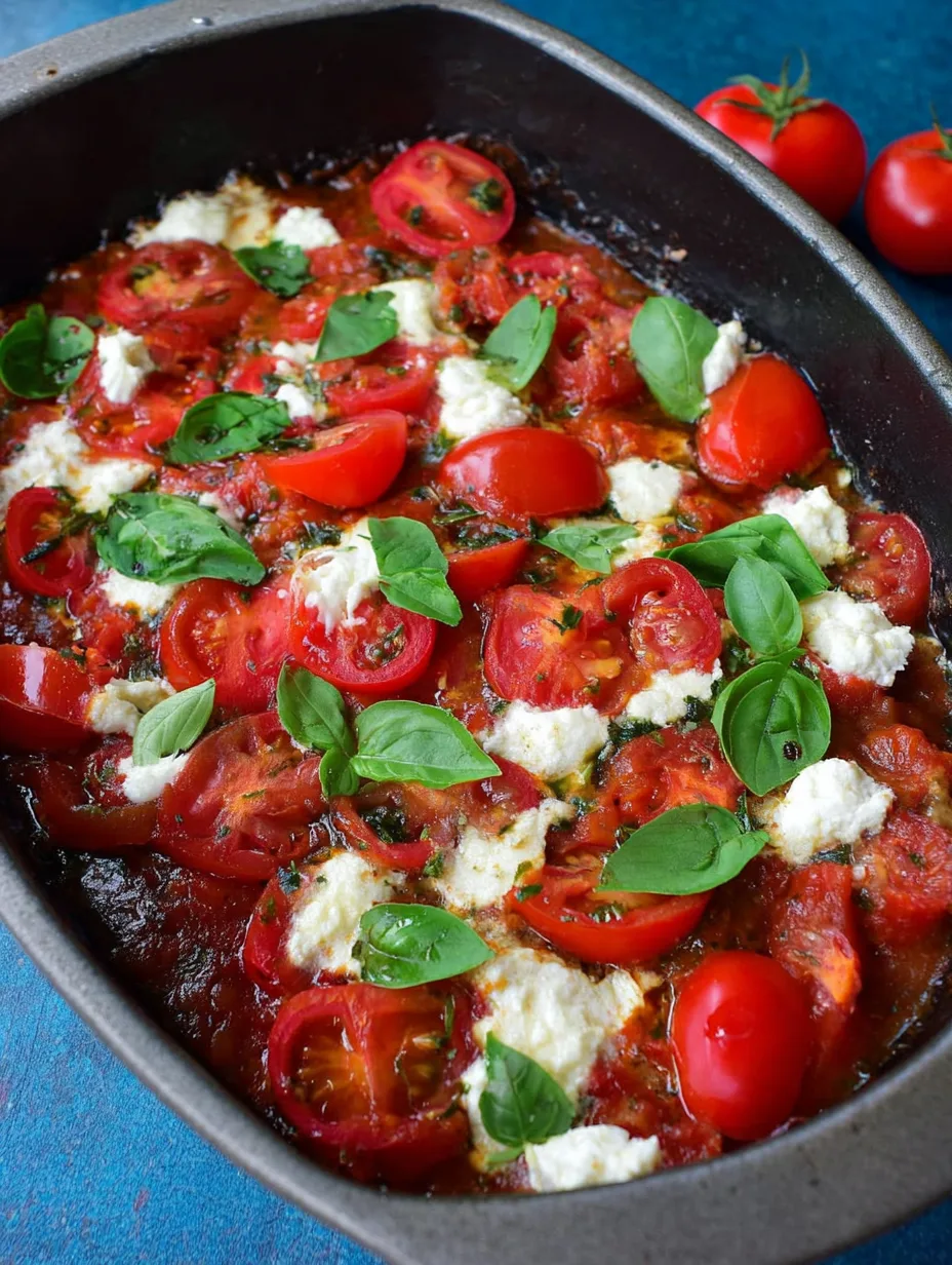 Sauce tomate-mozzarella au four