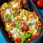 Gratin de tortellini végétarien