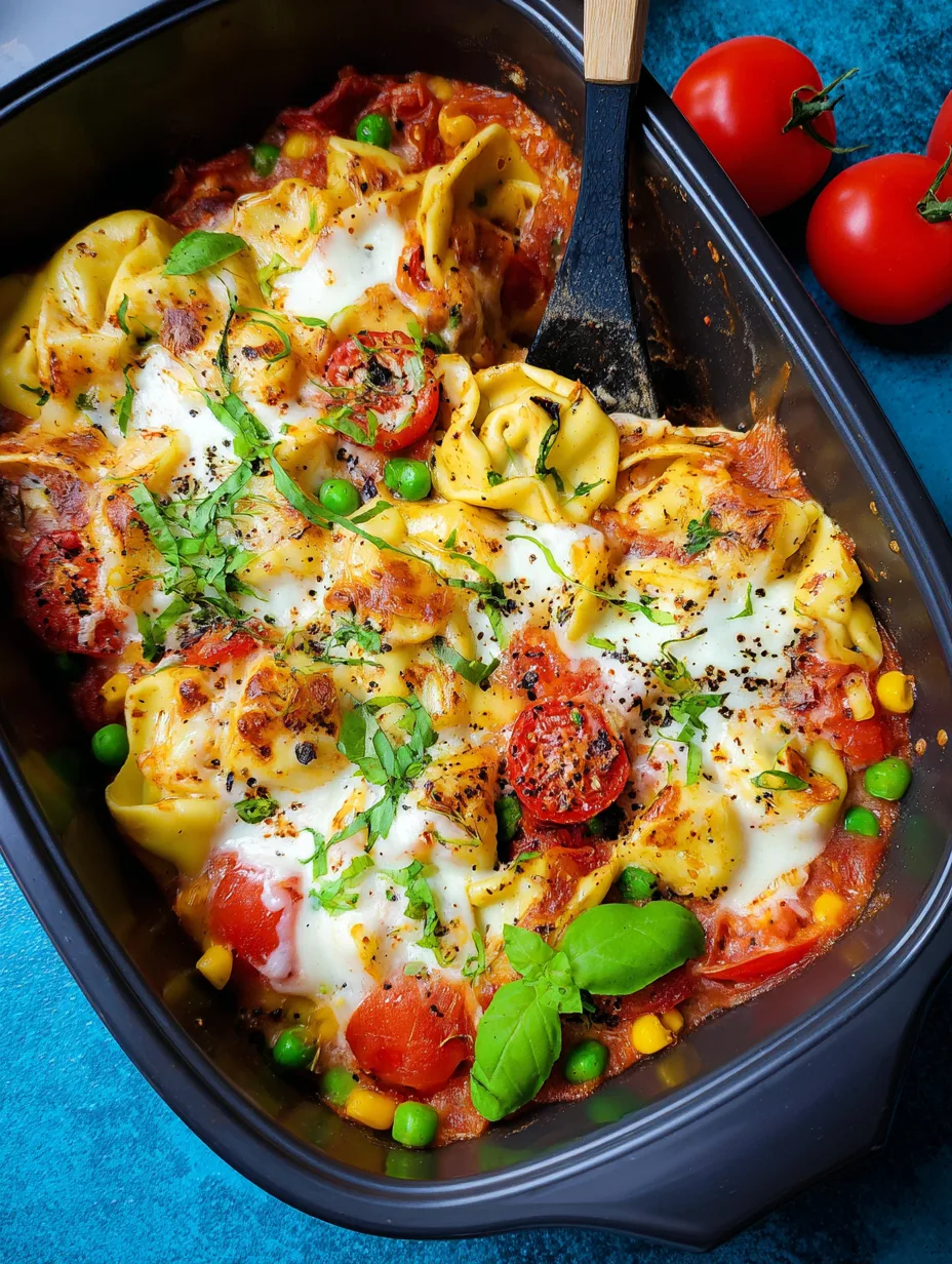 Gratin de tortellini végétarien