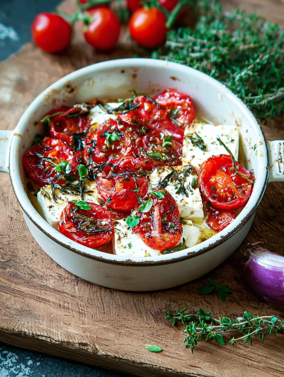 Feta rôtie à l’airfryer avec tomates