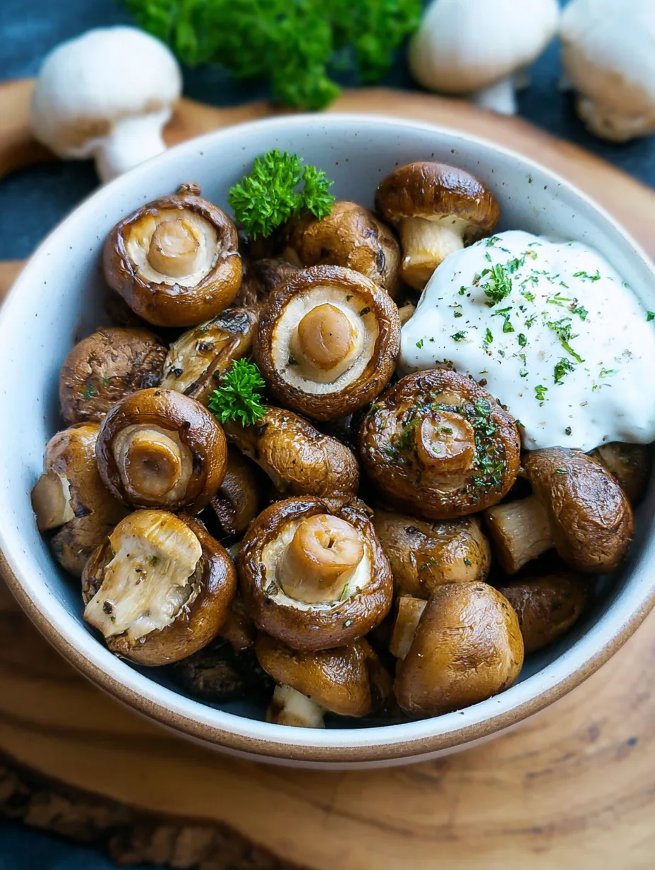 Champignons rôtis à l’airfryer – la recette croustillante et légère