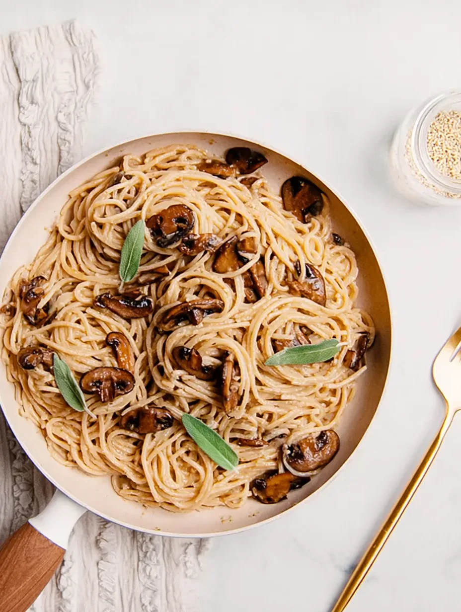 Pâtes crémeuses aux champignons et au miso