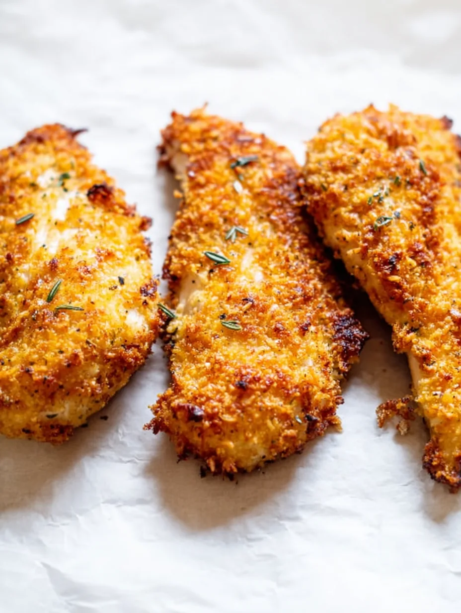 aiguillette de poulet au airfryer dorée et croustillante sur papier cuisson