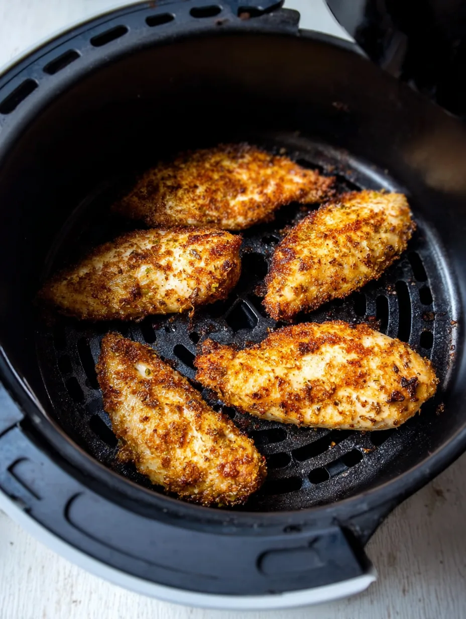 cuisson aiguillette de poulet au airfryer dans la cuve