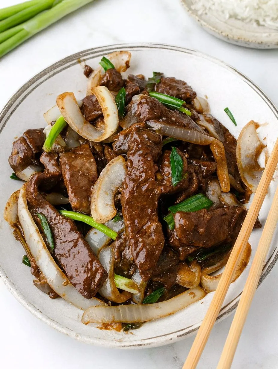 Bœuf sauté aux oignons express