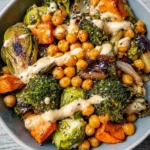 Pois chiches rôtis & légumes grillés – léger & économique