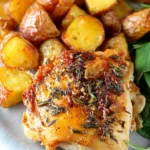 Pommes de terre rôties ail & fines herbes + poulet grillé – complet & rapide