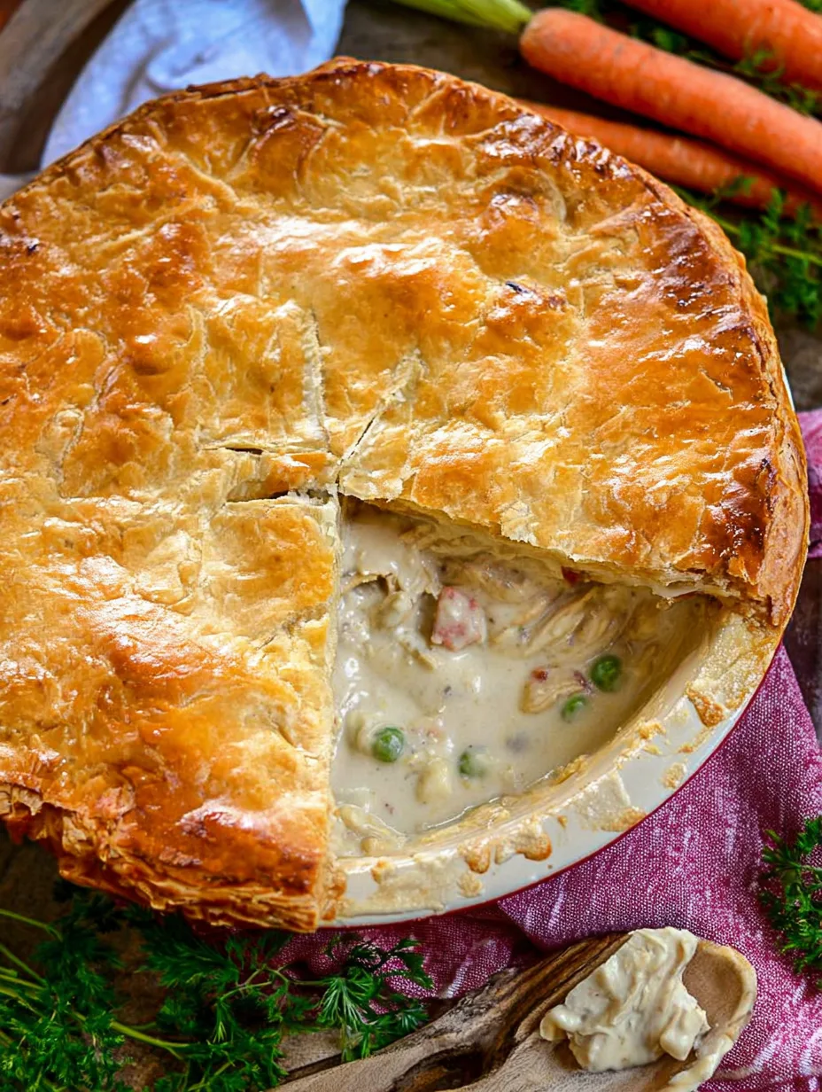 Tourte au Poulet Crémeuse et Facile
