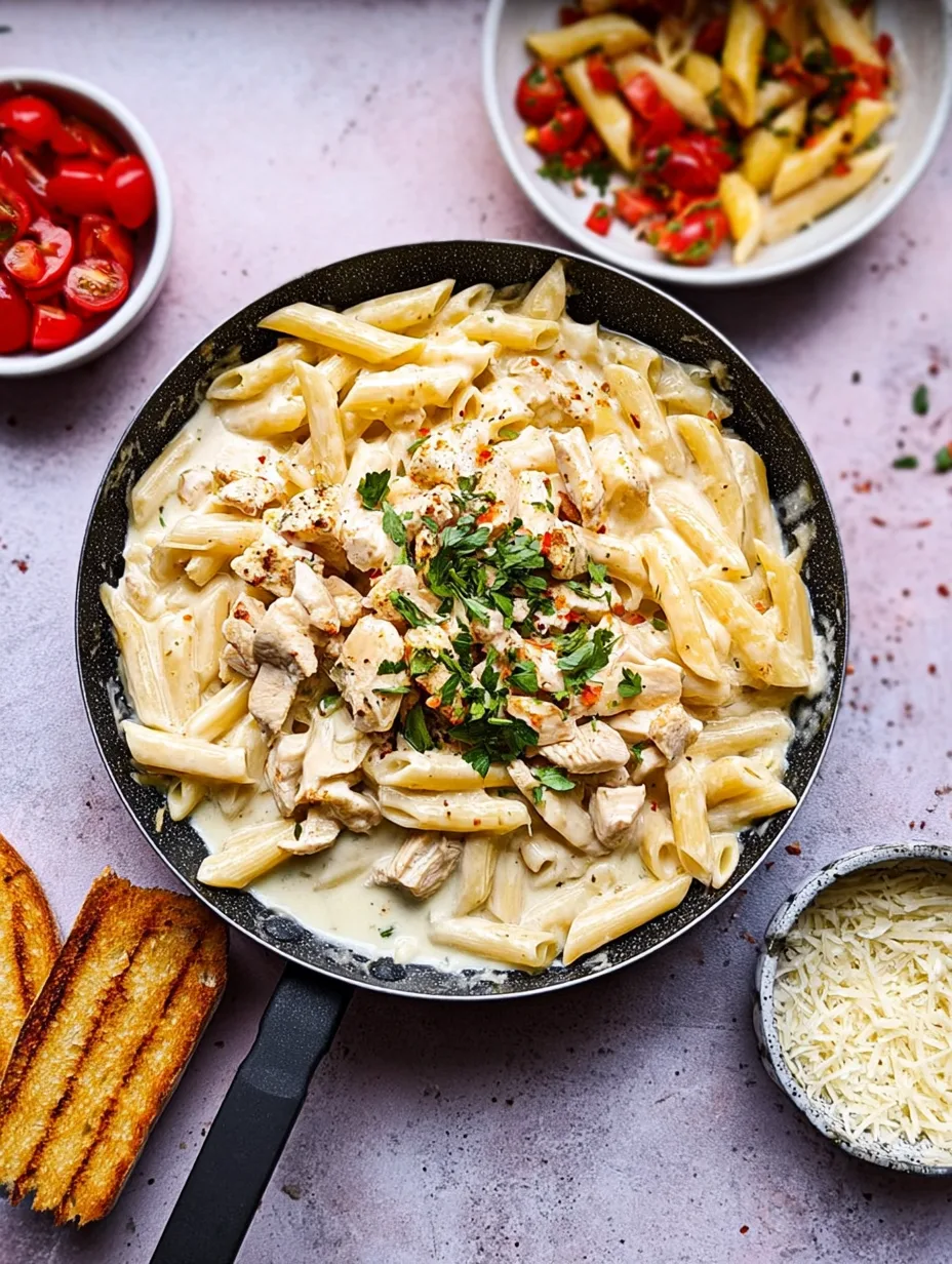 Penne au Poulet Crémeux
