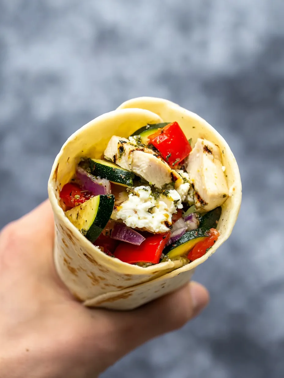 Wraps Faciles au Poulet et Légumes Grillés