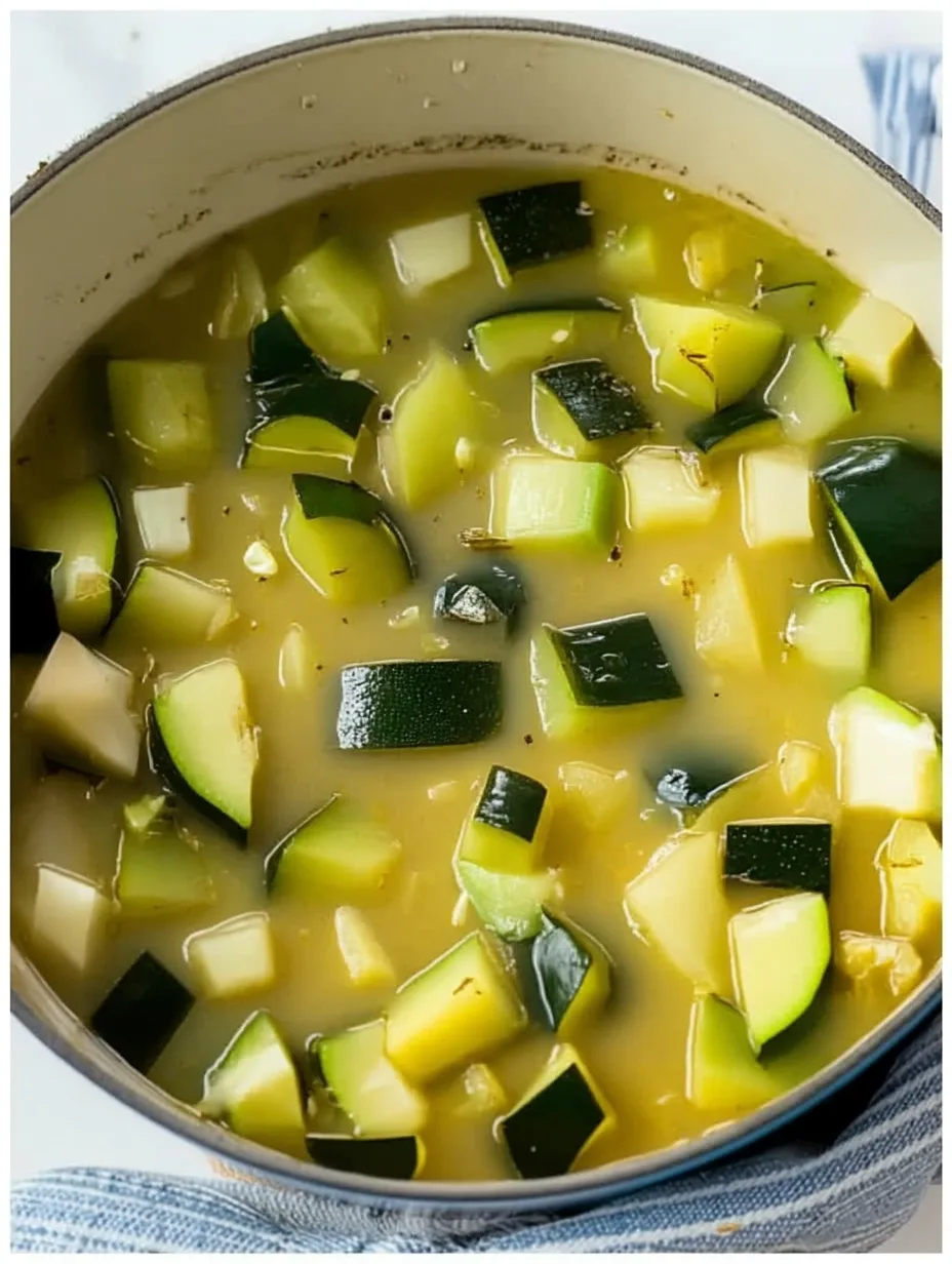 Soupe Crémeuse de Courgettes et Fromage Frais