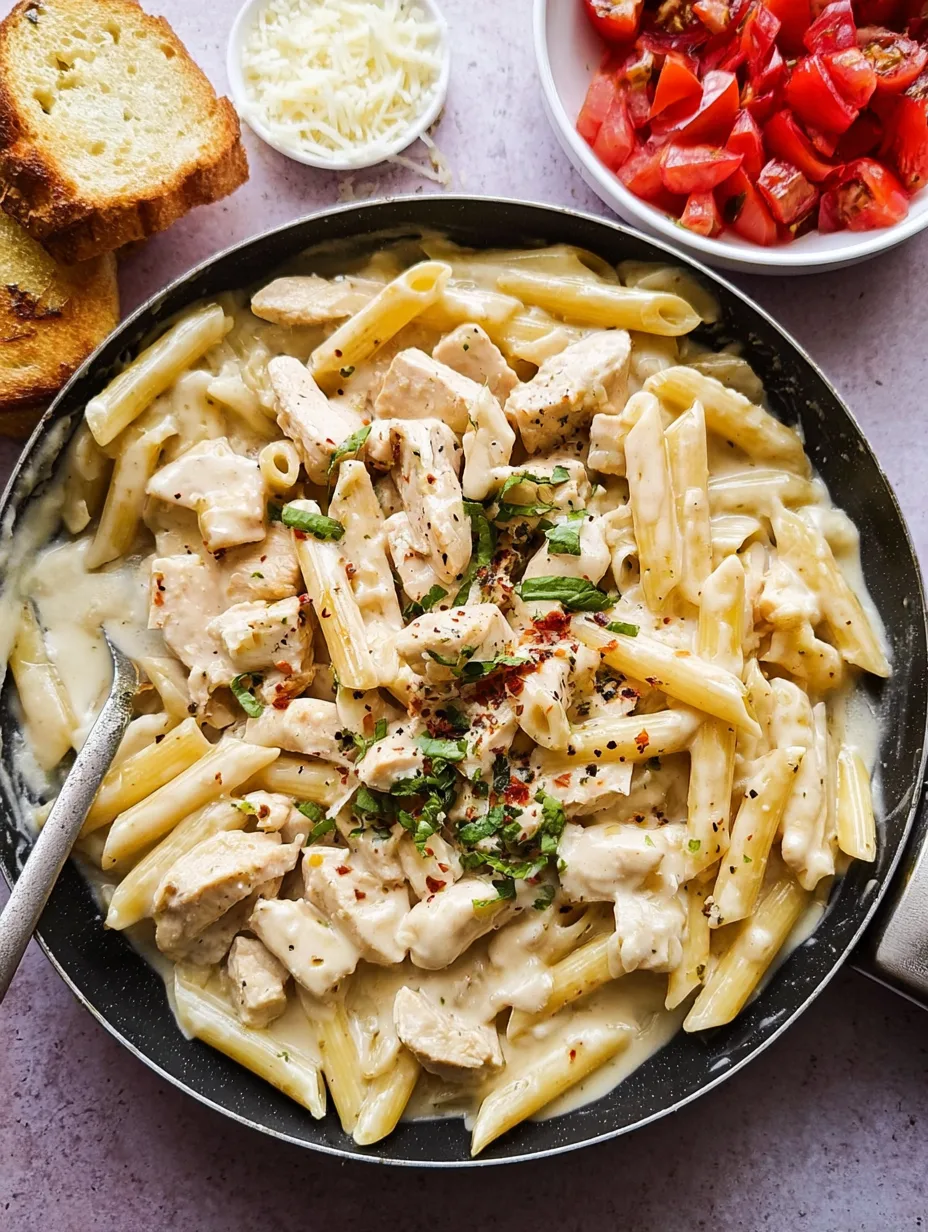Penne au Poulet Crémeux
