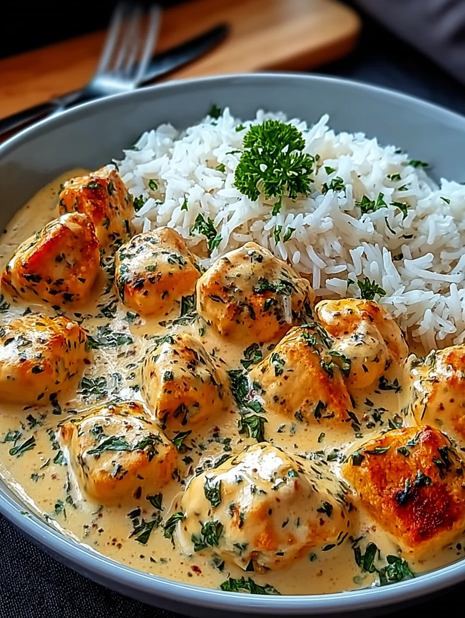 Poulet Crémeux Riz Fondant