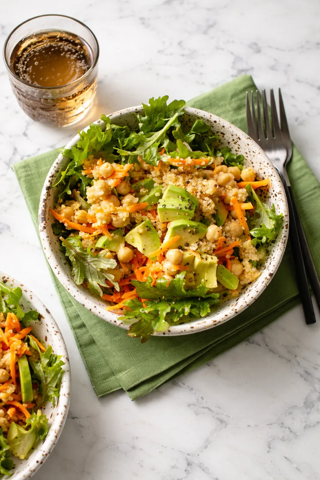 Salade healthy quinoa, avocat et pois chiches