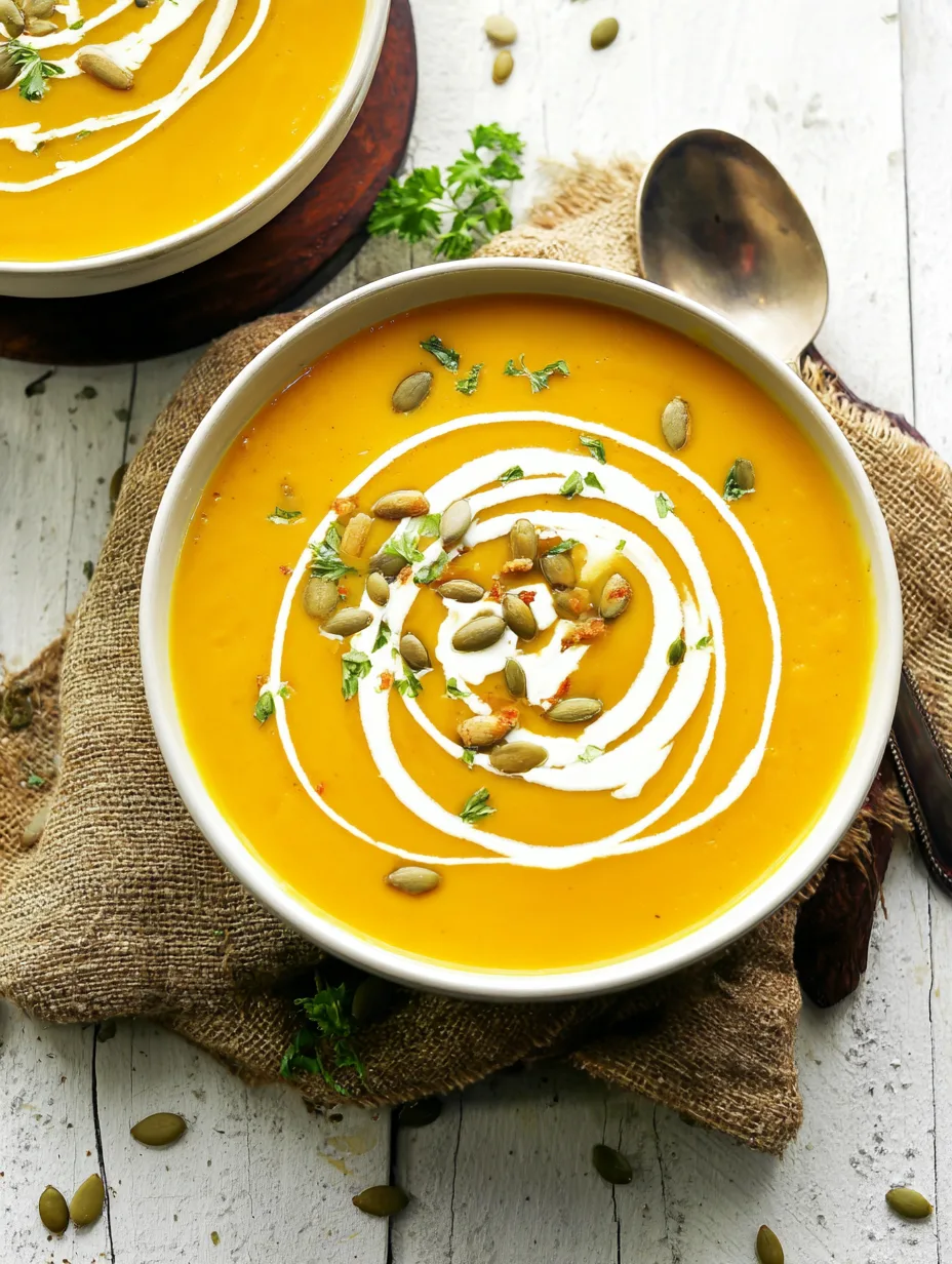 Soupe de potimarron et lait de coco