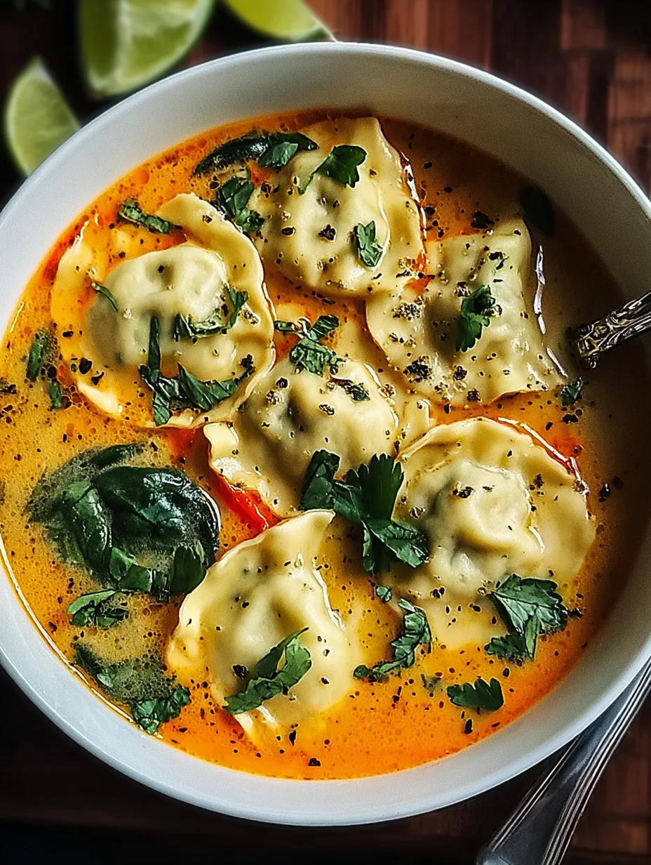 Soupe thaï réconfortante aux raviolis