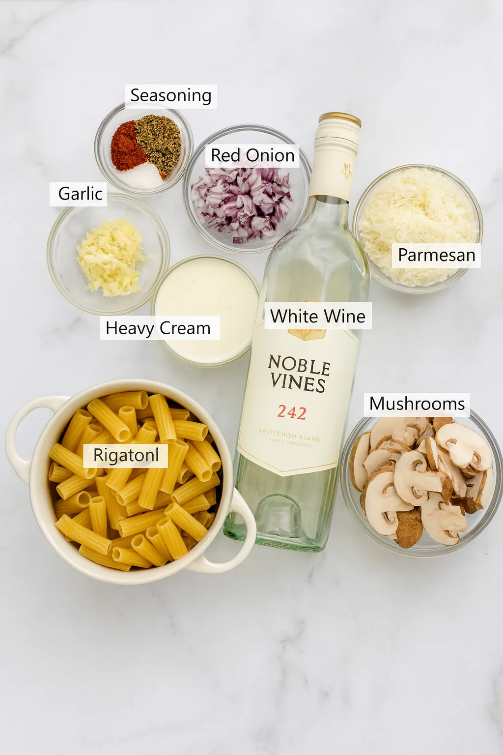 Pâtes crémeuses au paprika & champignons