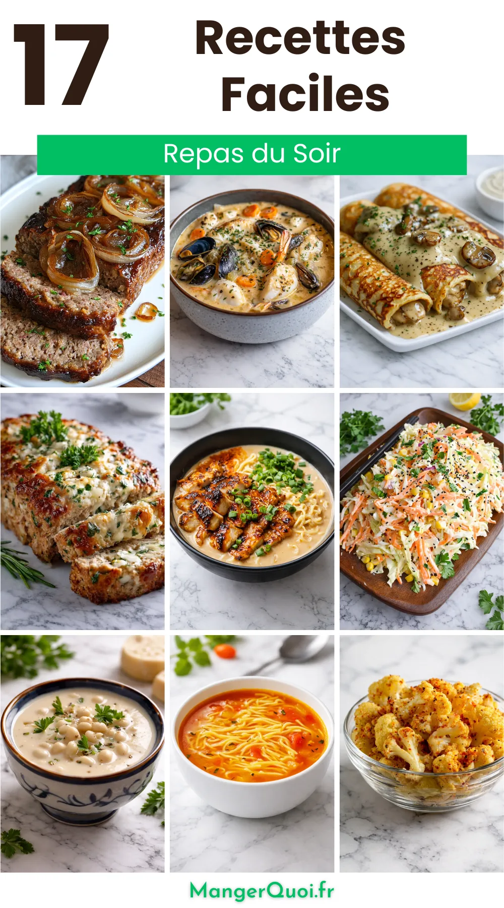 17 Recettes Faciles pour un Repas du Soir Réussi