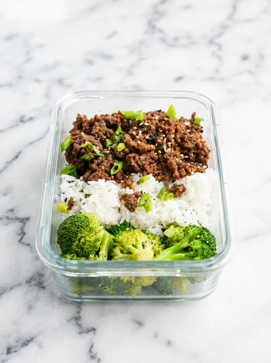 Bol de bœuf haché coréen – Meal prep facile