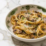 Carbonara végétarienne crémeuse aux champignons