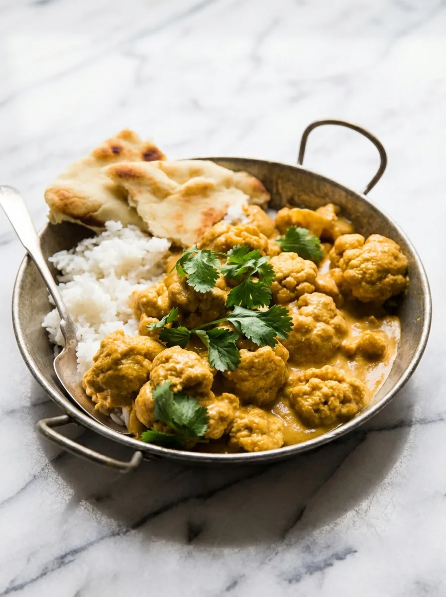 Curry de chou-fleur crémeux au four