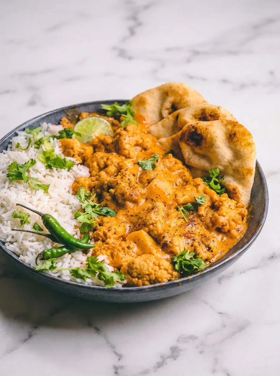 Curry de chou-fleur crémeux au four : recette végétarienne