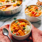 Curry de potiron végan au lait de coco