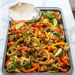 Fajitas de poulet au four sur plaque