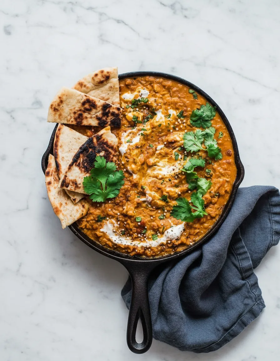 Curry de lentilles corail au lait de coco