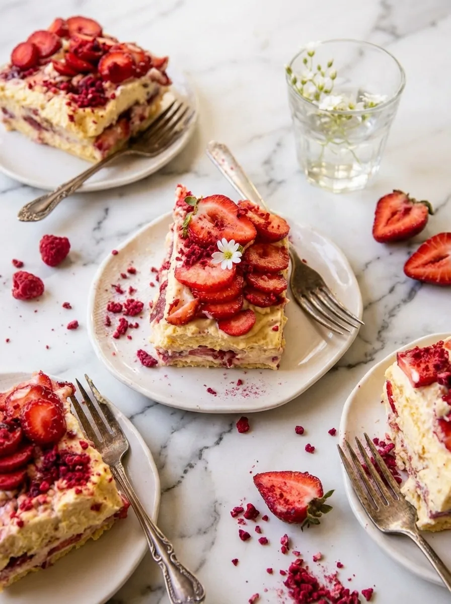 Tiramisu aux fraises facile