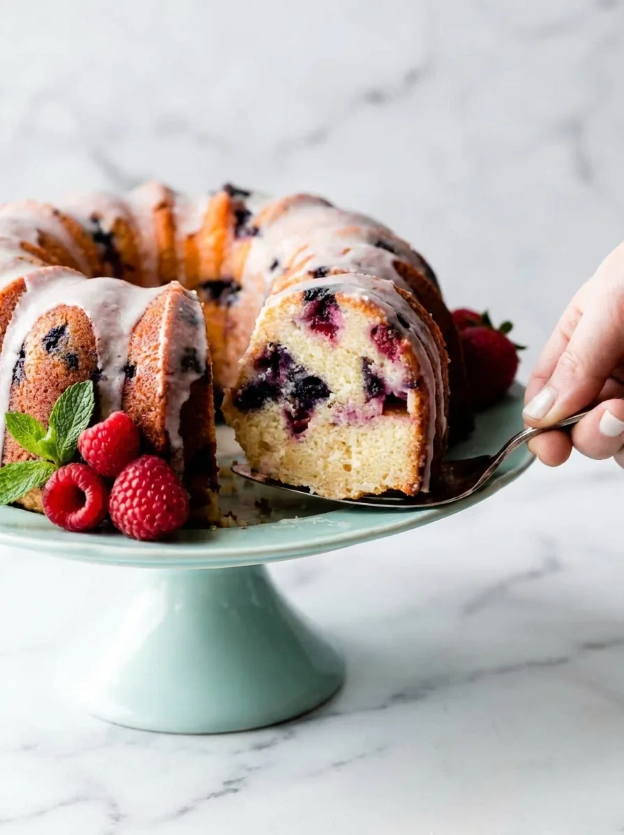 Gâteau au yaourt moelleux aux fruits rouges