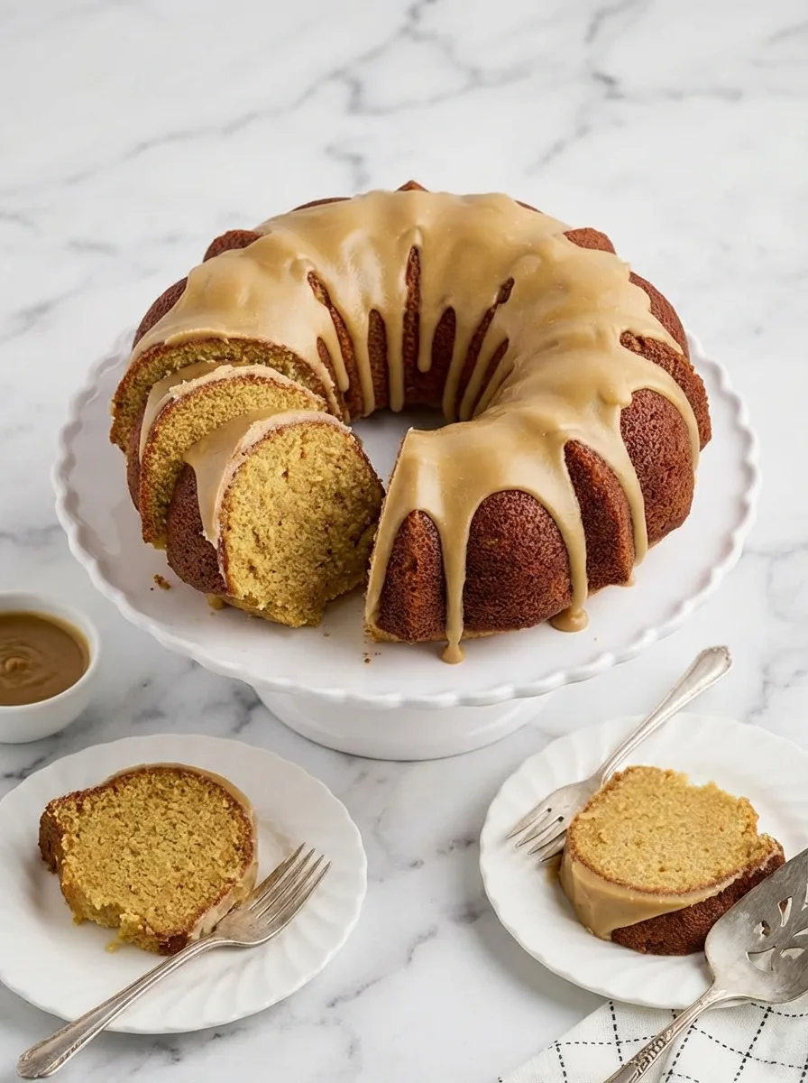 Gâteau marbré au caramel (ou gâteau au caramel type quatre-quarts)