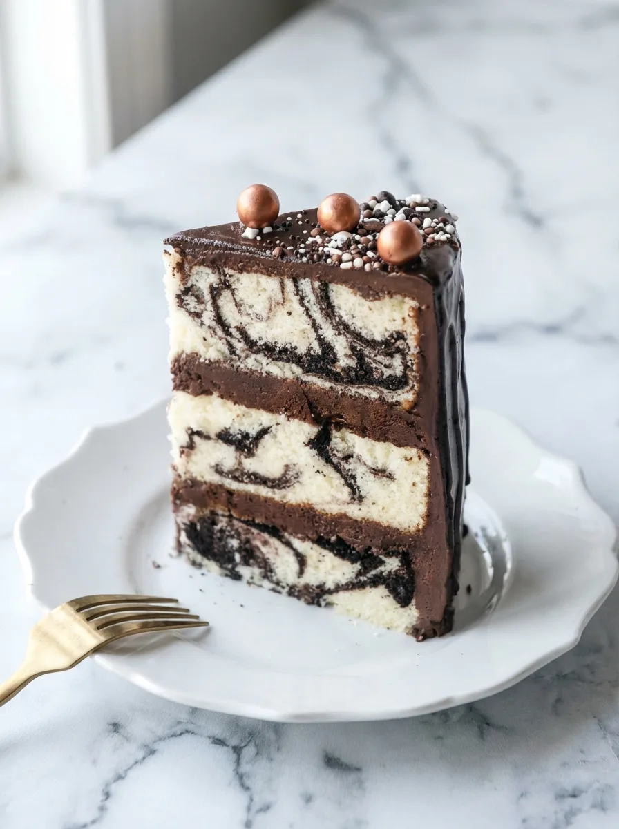 Gâteau marbré moelleux