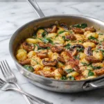 Gnocchis crémeux aux épinards et aux champignons (one-pan, 20 minutes)