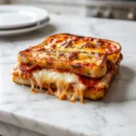 Grilled cheese façon pizza