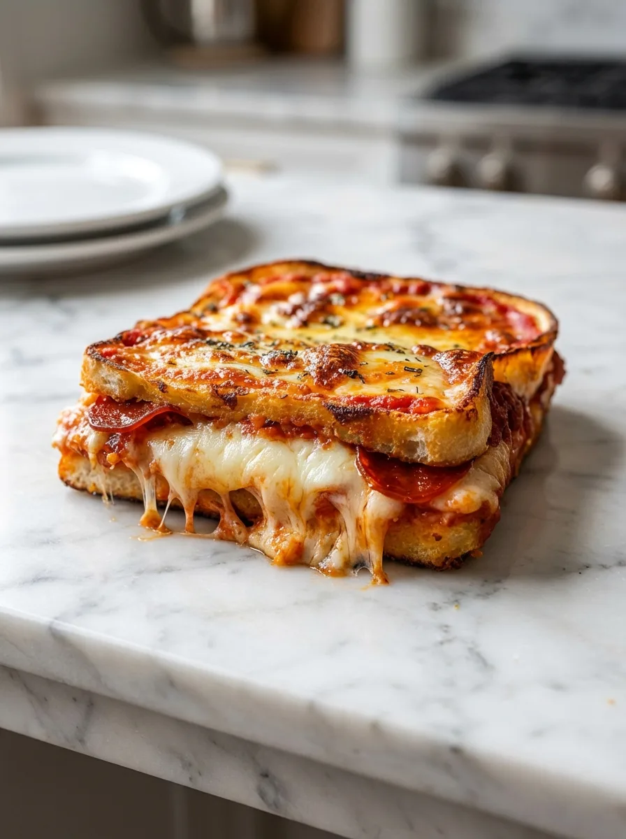 Grilled cheese façon pizza