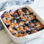 Meilleur gratin de pain perdu aux myrtilles