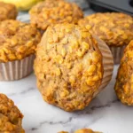 Muffins sains à la banane et aux flocons d’avoine