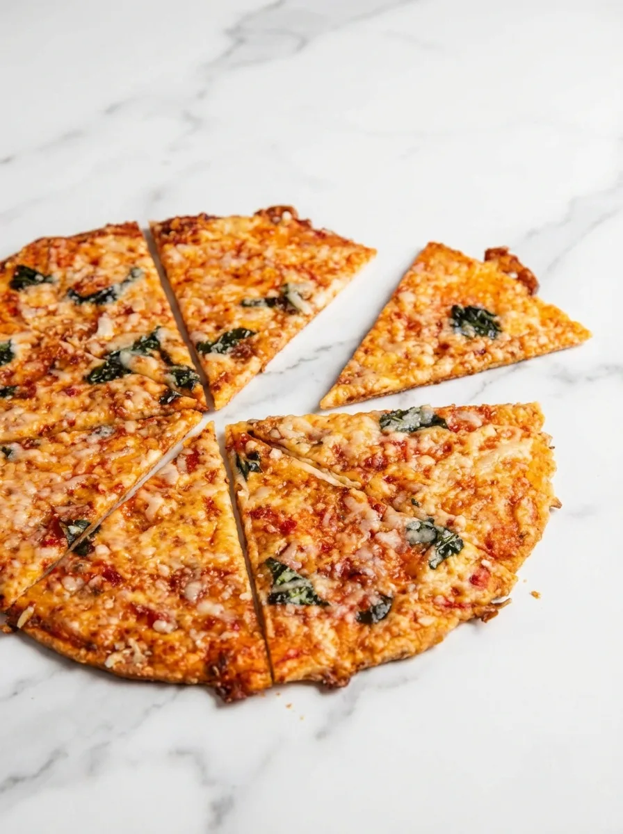 Pizza tortilla au four avec fromage