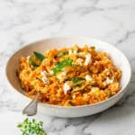 Poêlée de riz aux courgettes et à la feta