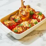 Poivrons farcis au riz et à la feta