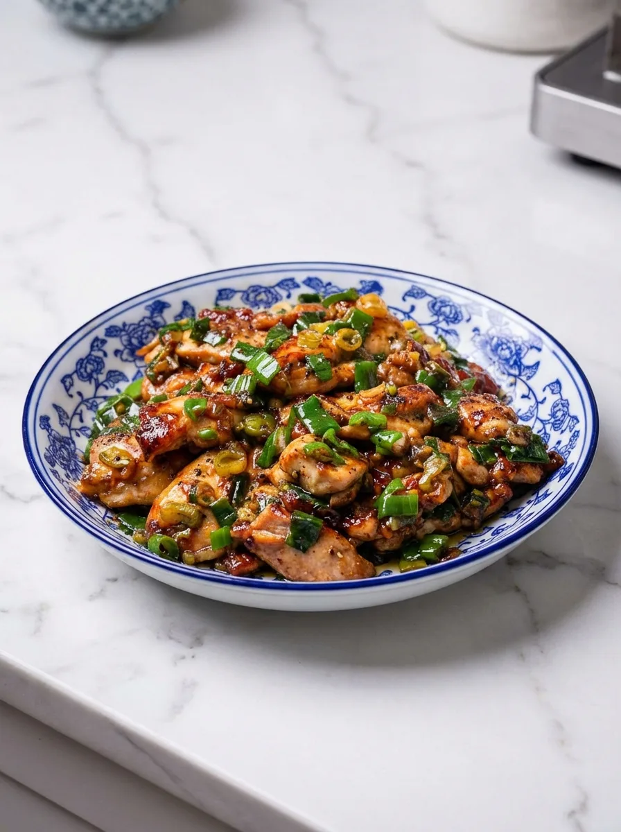 Poulet chinois aux oignons verts facile – Recette de dîner économique