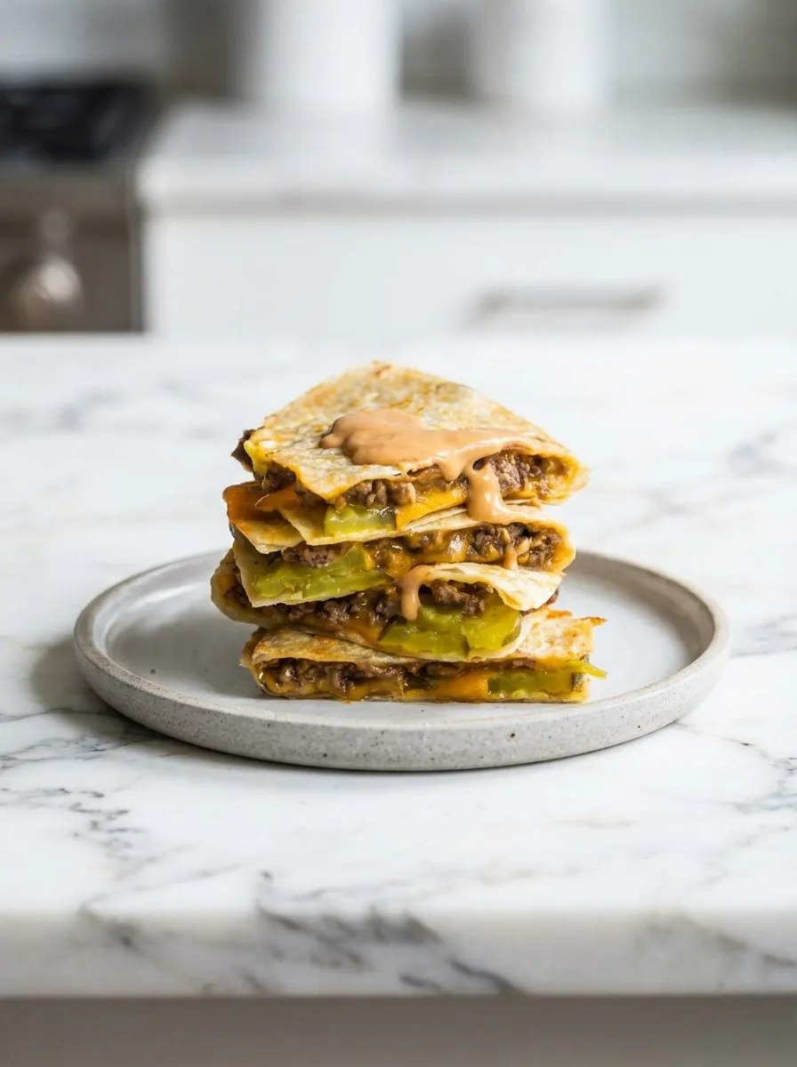 Quesadilla au cheeseburger